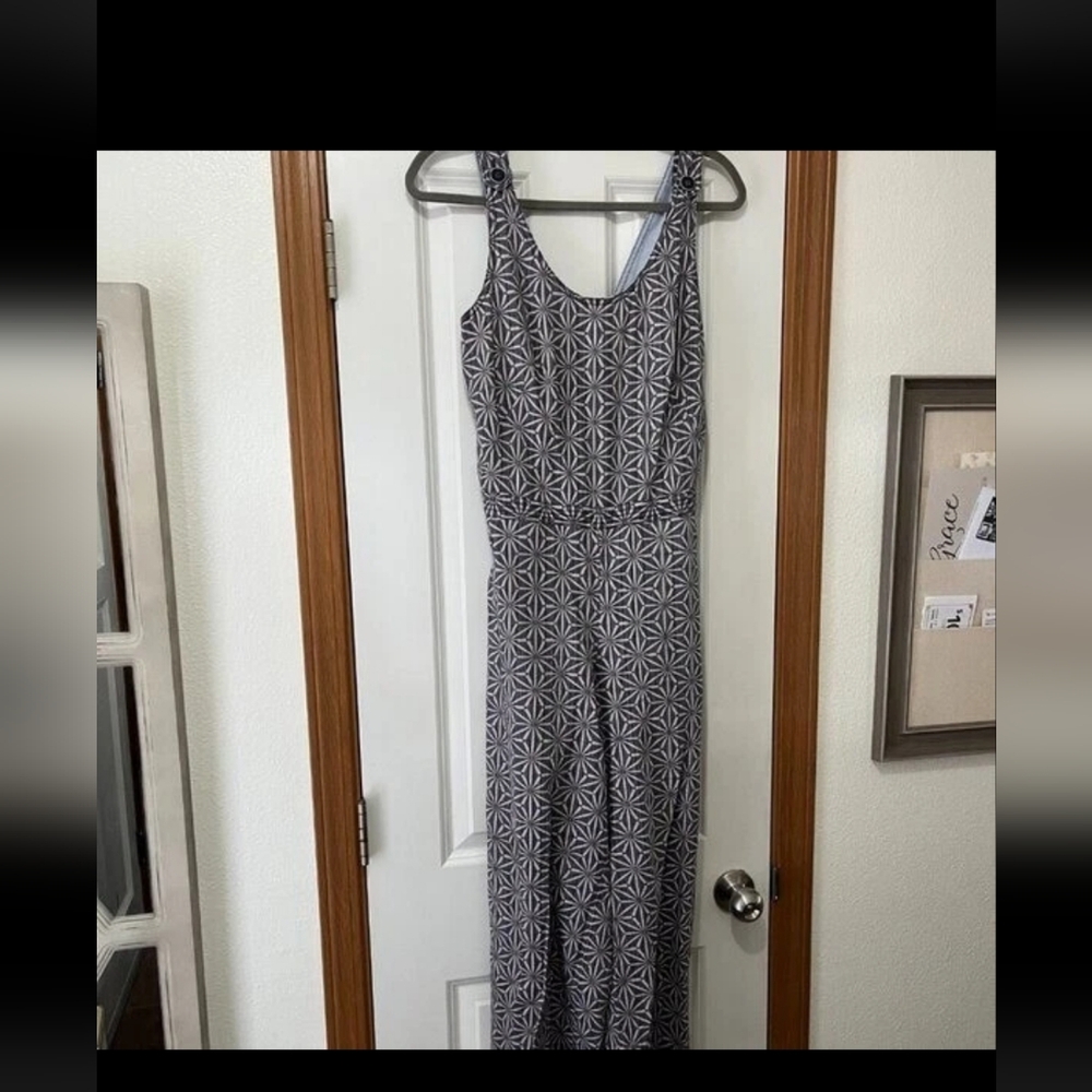 Geometric Patterned Jumpsuit - Black and White